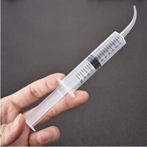 Dental Syringe Dental Irrigation Syringe with Curved Tip, 8 pack