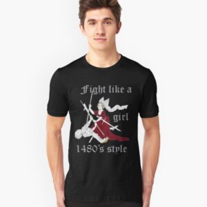 Fight Like a Girl 1480s Style HEMA Slim Fit T-Shirt